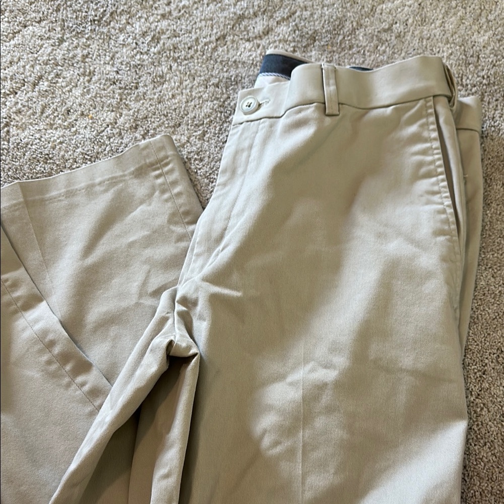 Haggar Tan Chinos Classic Fit Cotton Blend